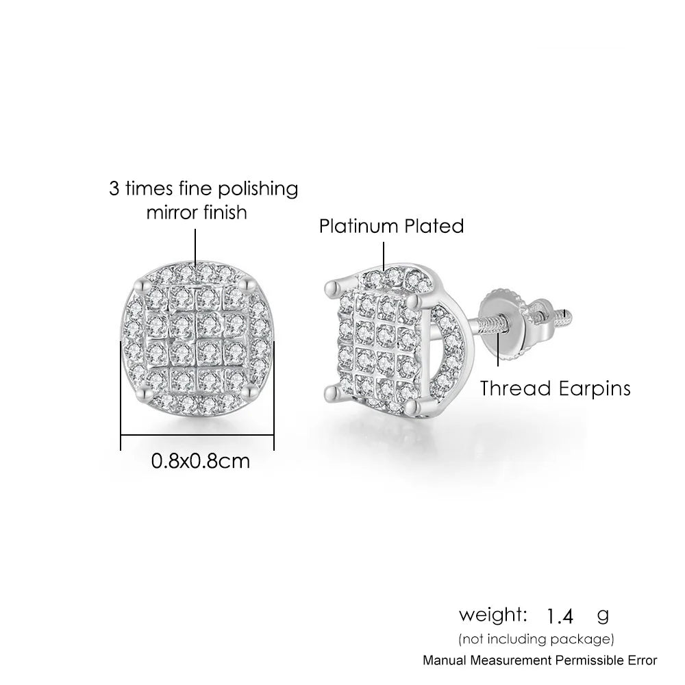 Fashion Hip-hop Ice Studded Earring for Men