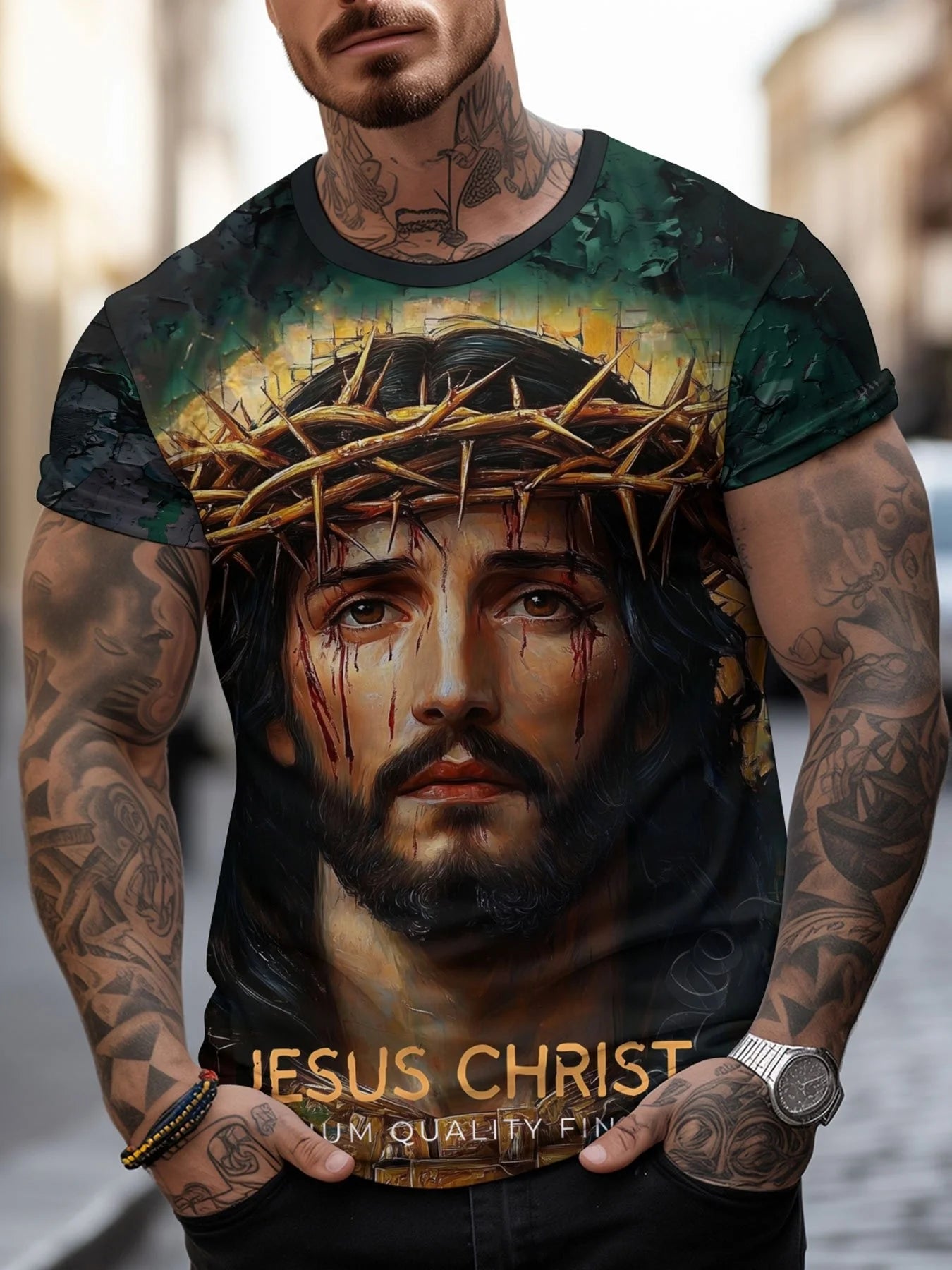 Summer Street Men T-Shirt Christ Jesus