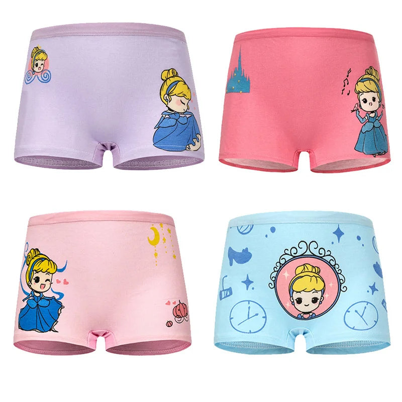 12pcs/lot Cotton Baby Girls Panties Cartoon Underwear for Girls Teen Children's Briefs