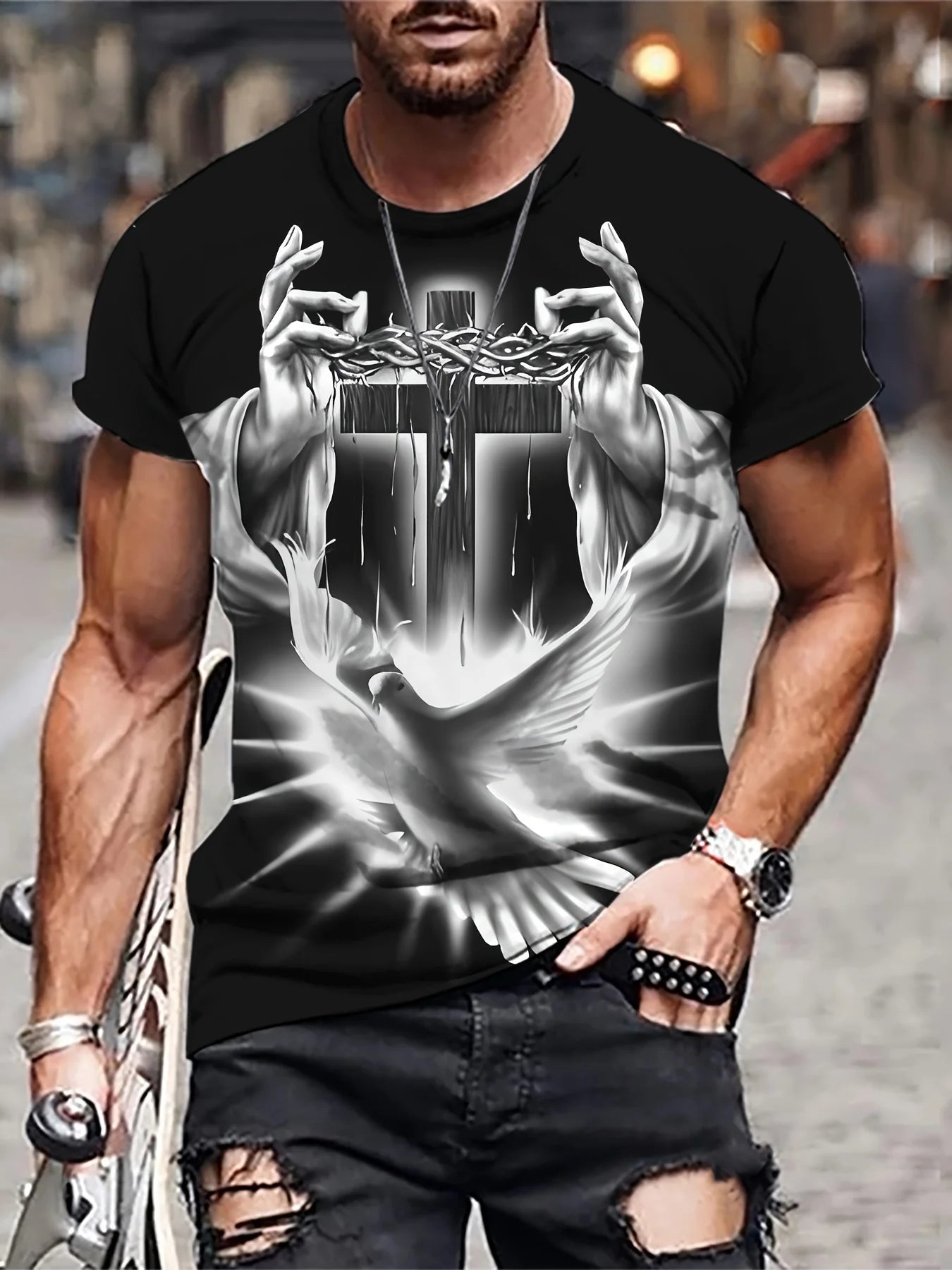 Summer Street Men T-Shirt Christ Jesus