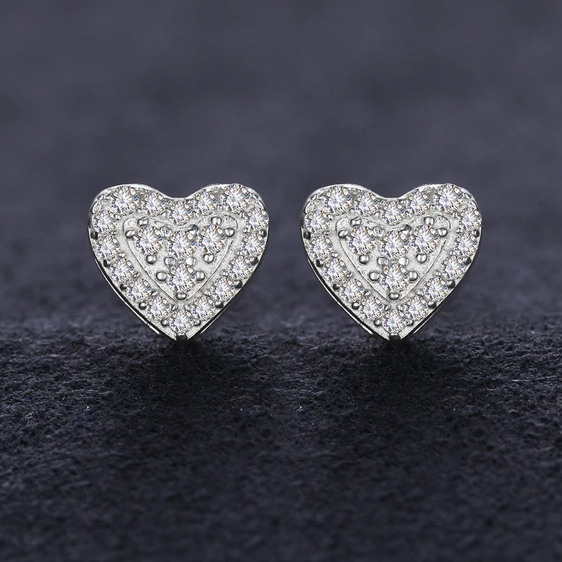 Round Moissanite Diamond Ear Studs