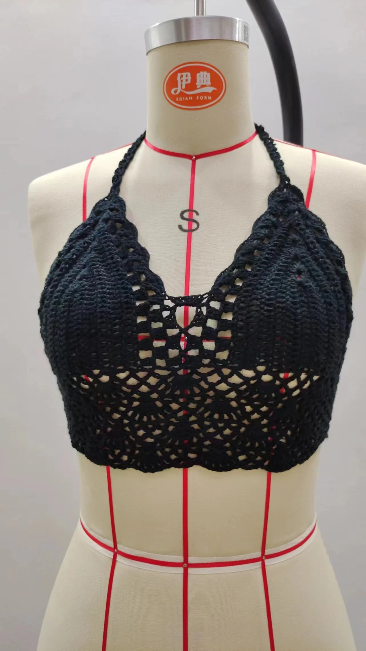 Crochet Bikini Sexy Swimming Bra Large Female Swimwear S M L XL
