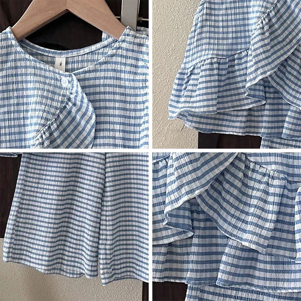 Bear Leader 2025 New Girls Suit Summer Thin Section Sleeveless Undershirt Skirt Mori Suit Fashion Sleeveless Suit Two-piece Sets