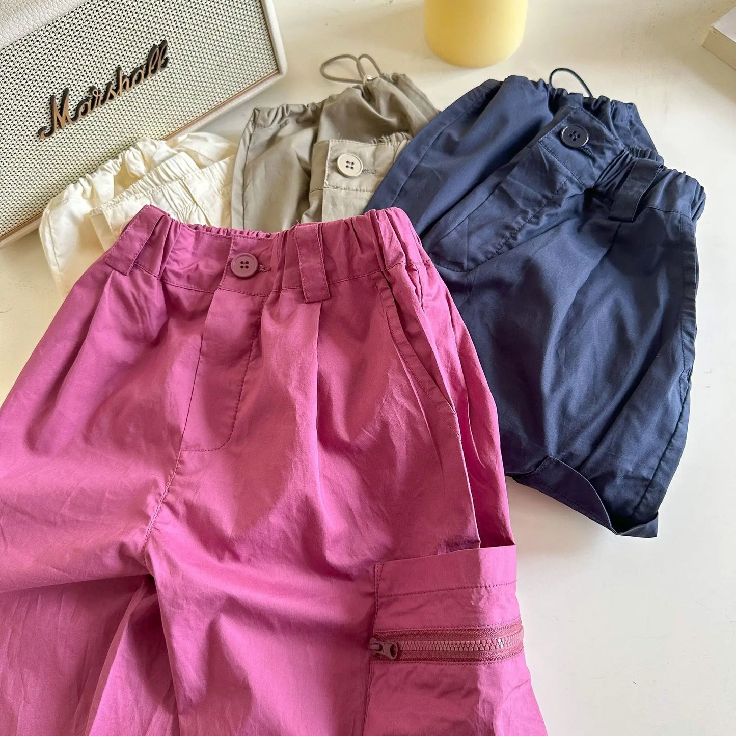 Kids Pants Summer Handsome Cargo Pants for Kids