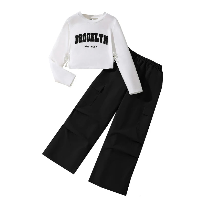New Spring Autumn Girls Matching Clothes 8-12 Years