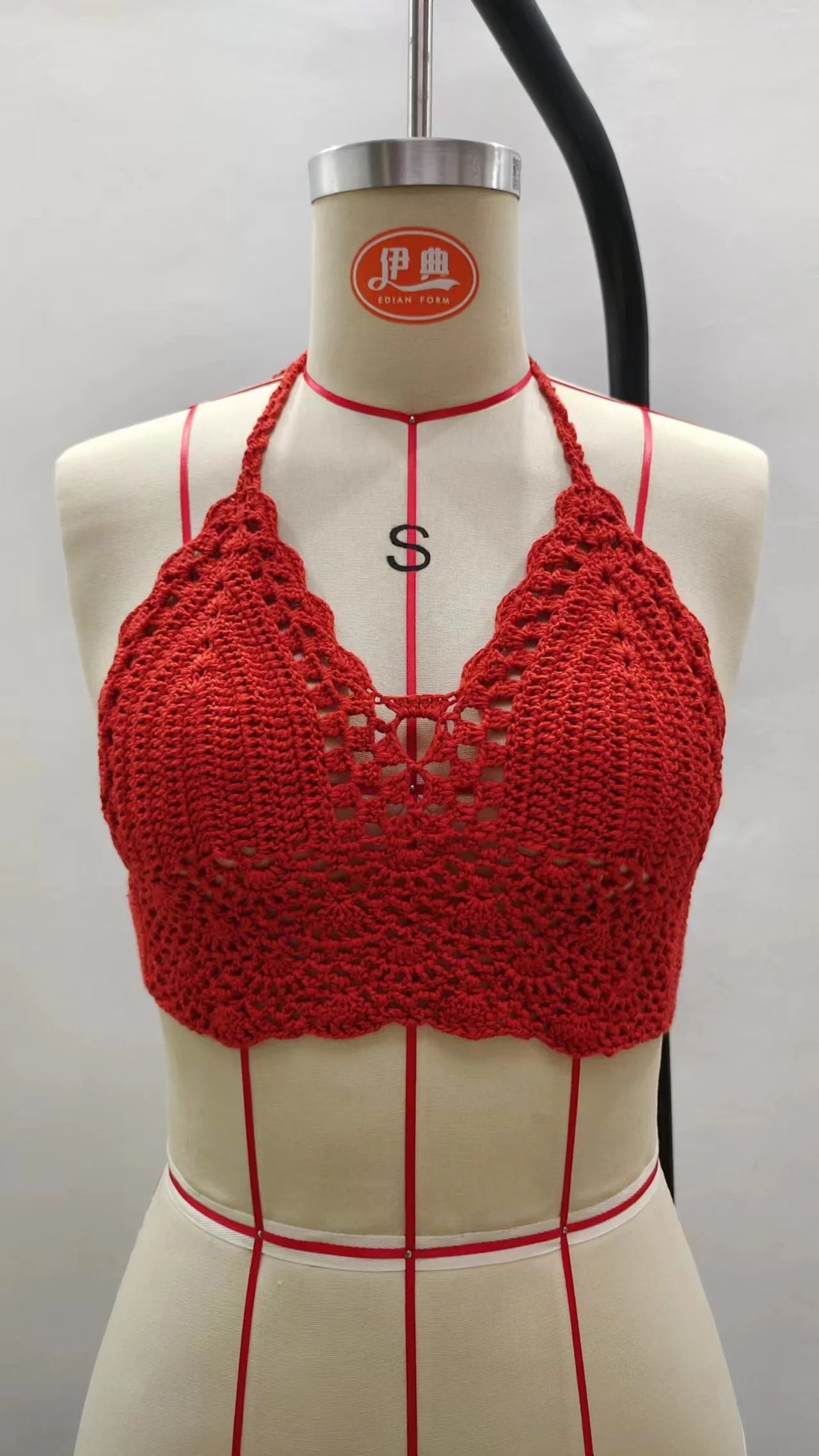 Crochet Bikini Sexy Swimming Bra Large Female Swimwear S M L XL
