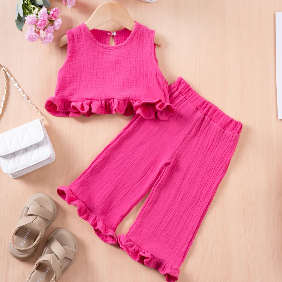Summer Kids Cotton Casual 2pcs Toddler Girls
