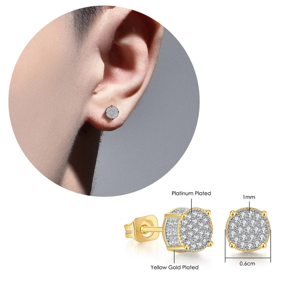 Fashion Hip-hop Ice Studded Earring for Men