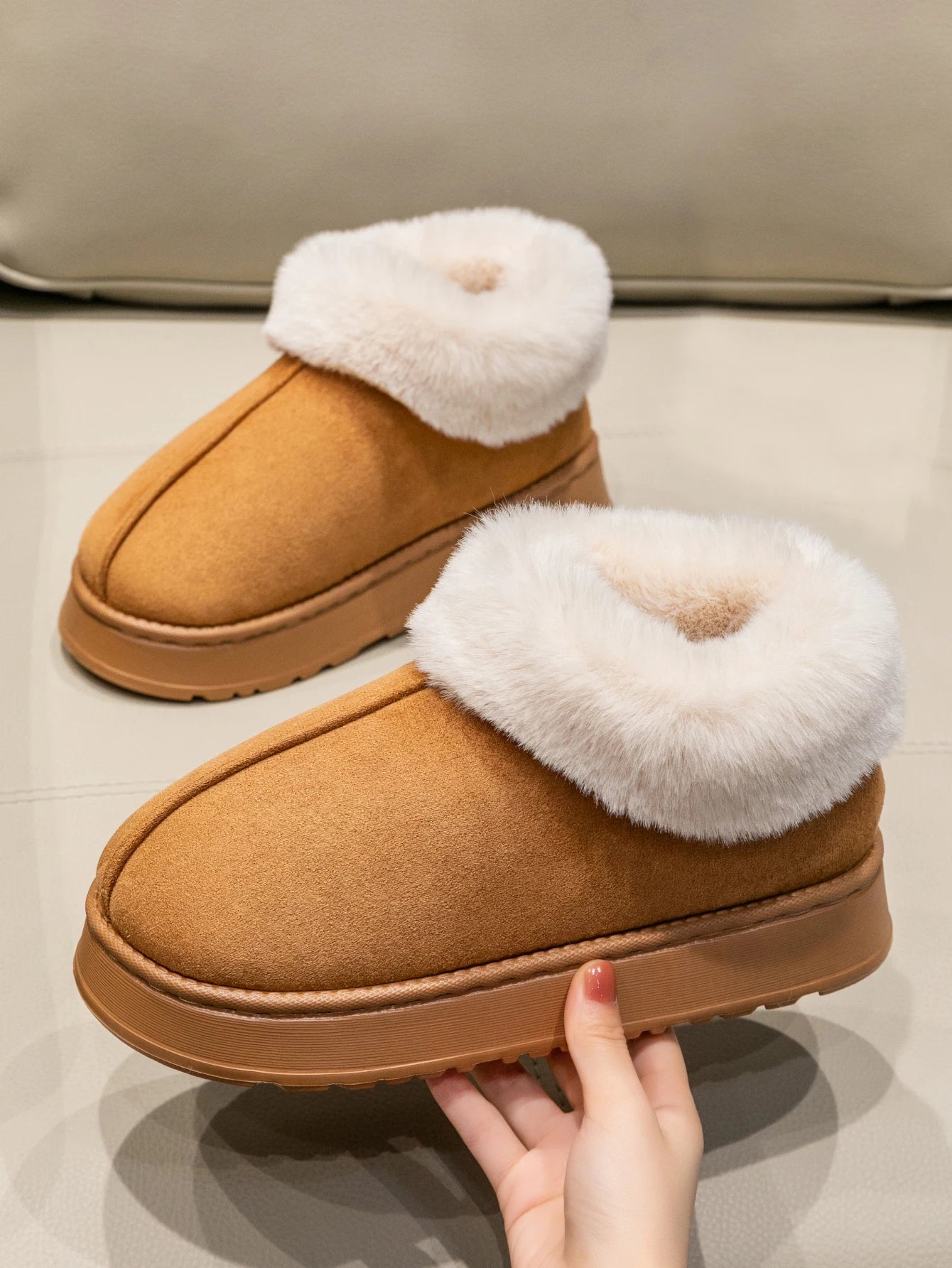 Women's Fashion Snow Boots Fluffy men's Shoes