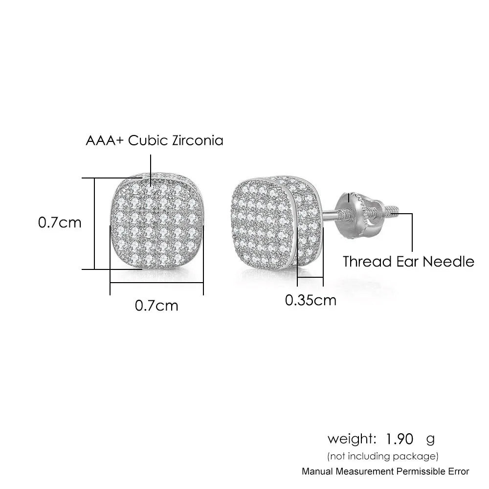 Fashion Hip-hop Ice Studded Earring for Men