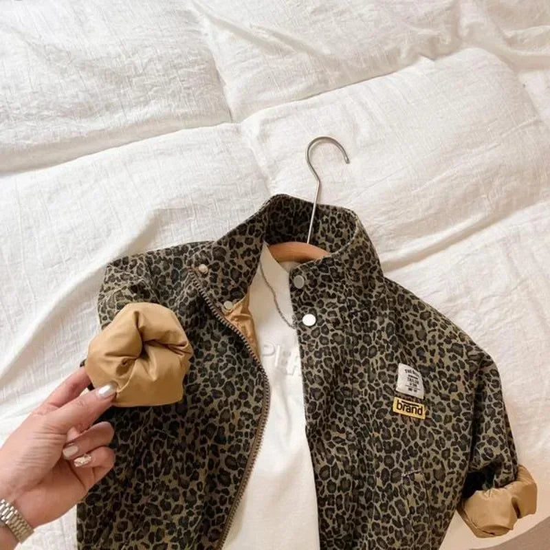 Coat Children Spring Autumn Boy Coat Leopard Style Girl Print Jacket