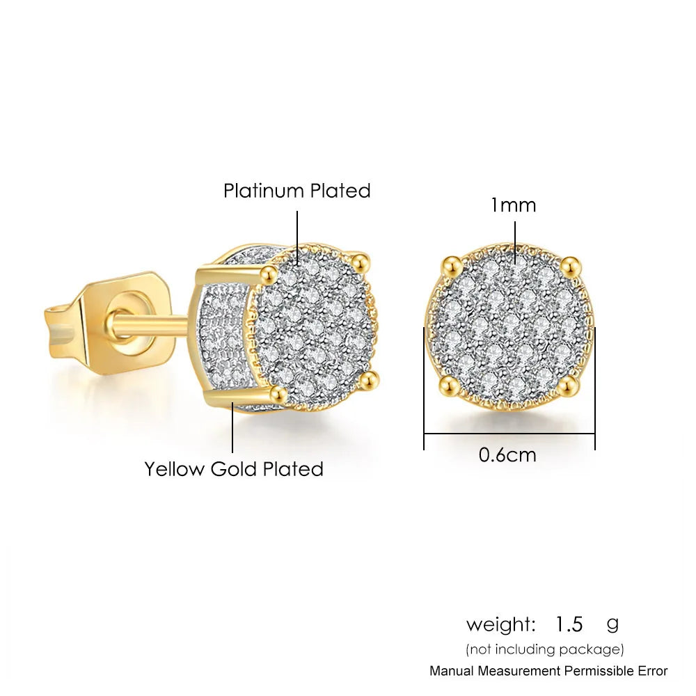 Fashion Hip-hop Ice Studded Earring for Men
