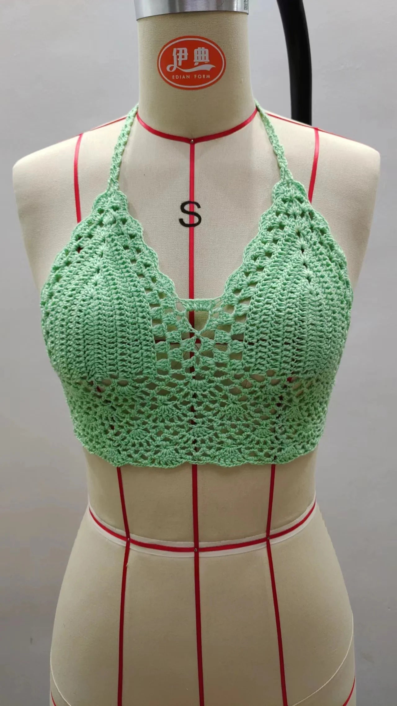 Crochet Bikini Sexy Swimming Bra Large Female Swimwear S M L XL