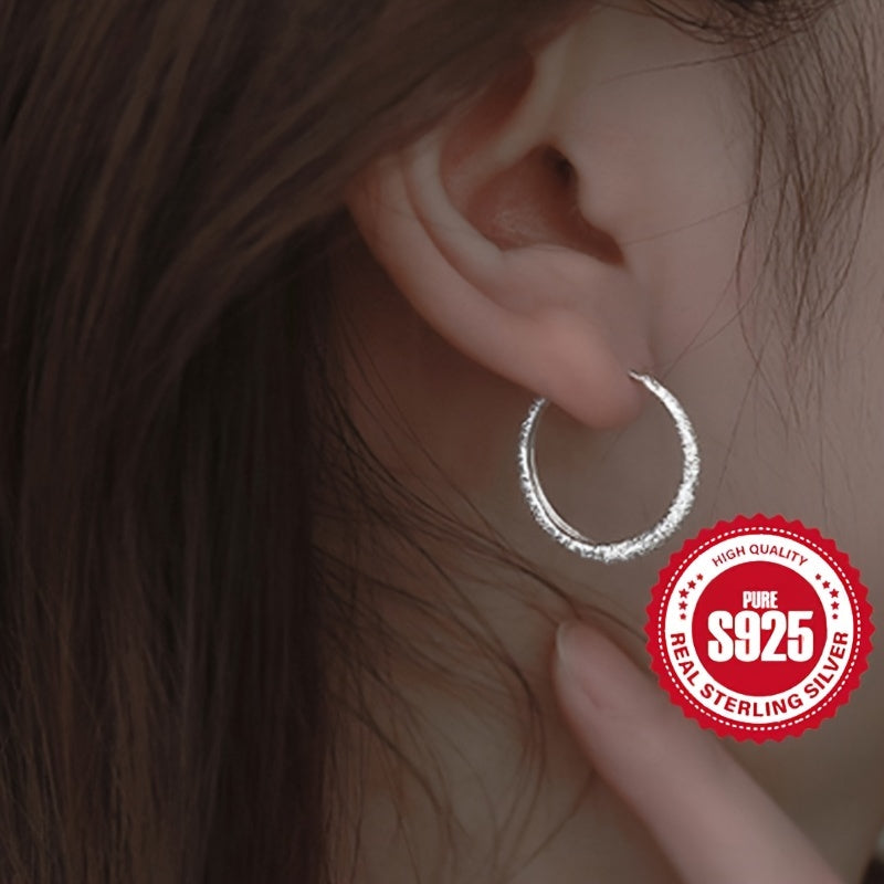 925 Sterling Silver Ear Cuff Sparkling Earrings Low Allergy