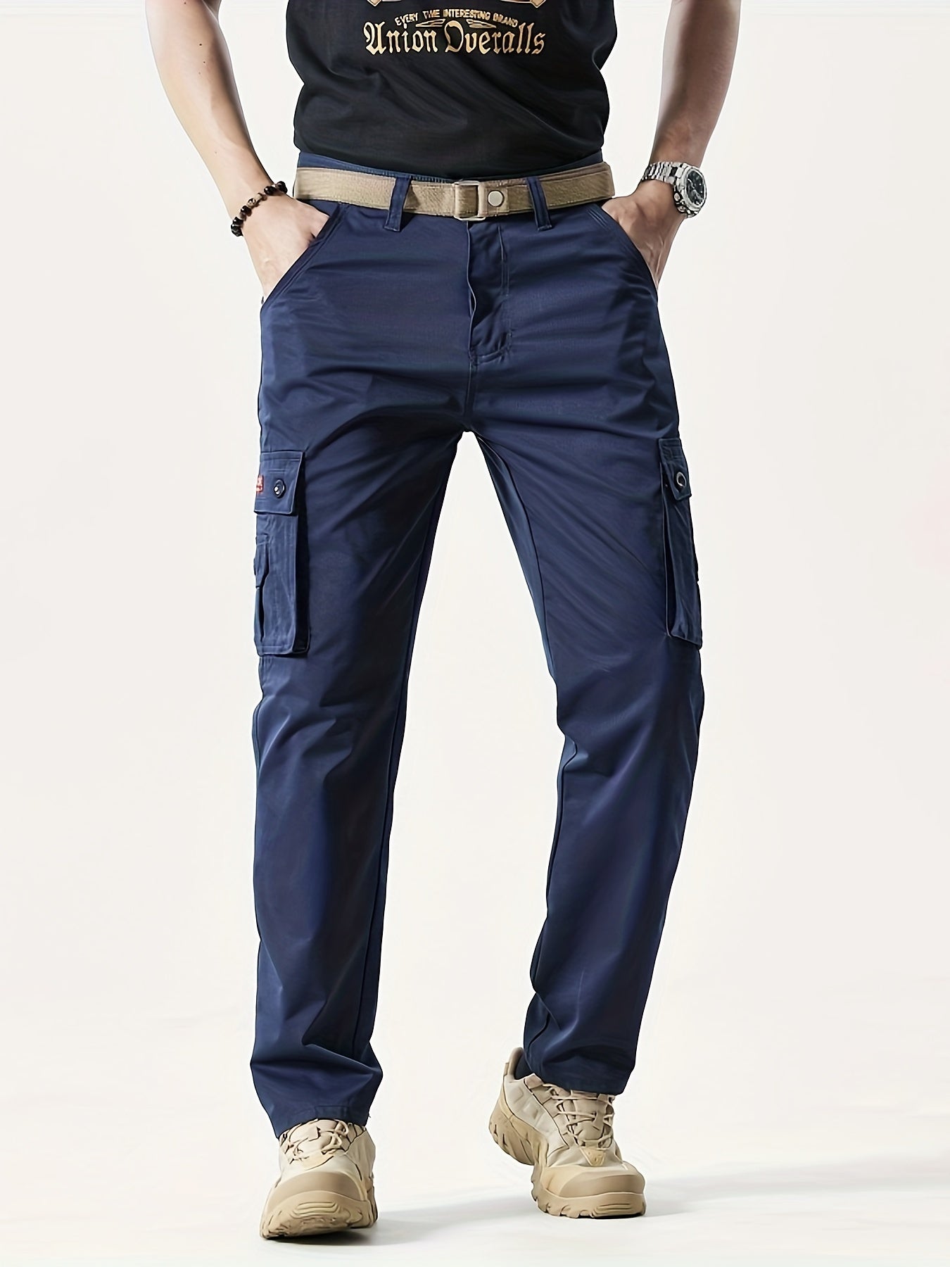 Men's Casual Work Pants, Polyester