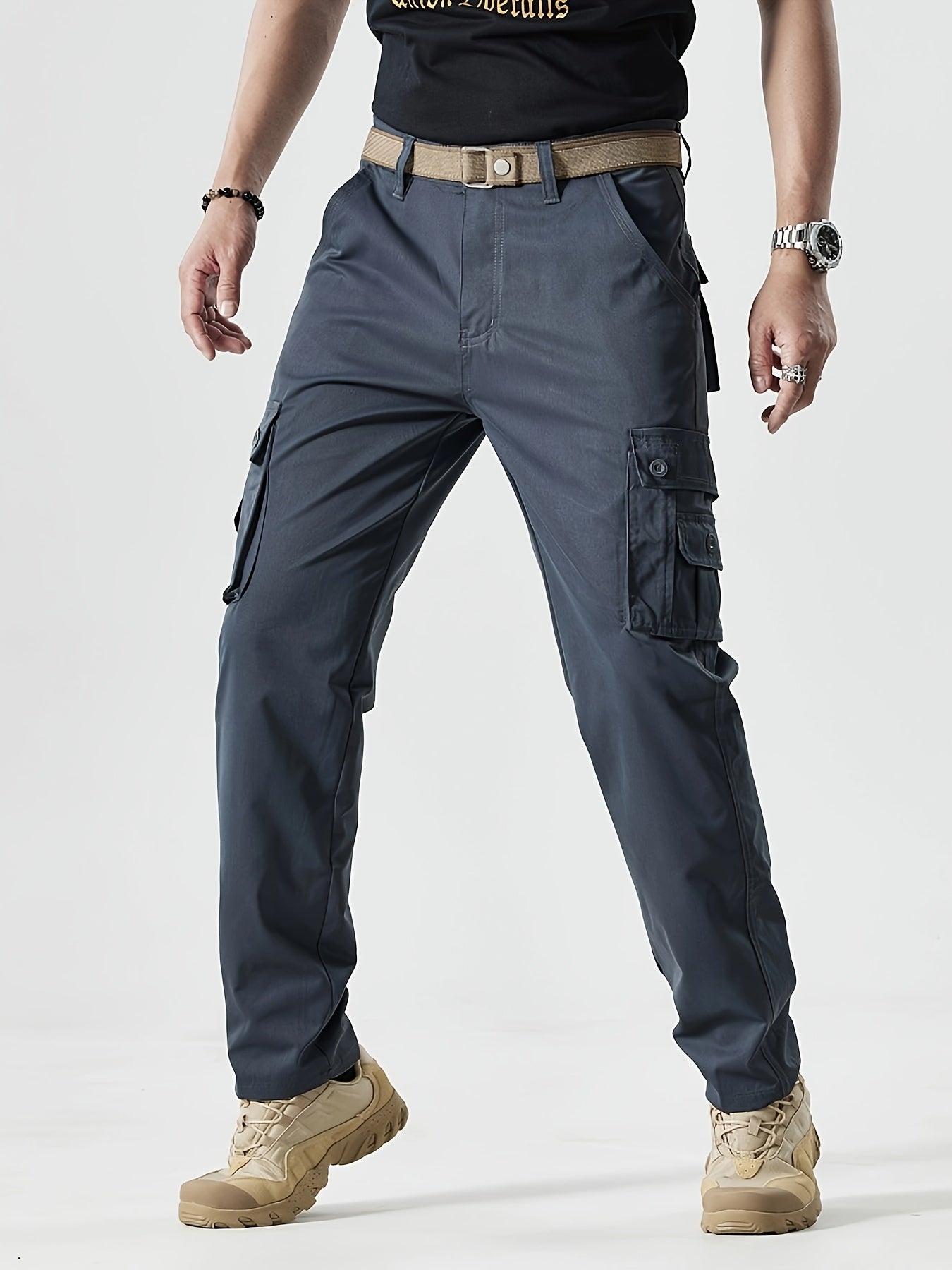 Men's Casual Work Pants, Polyester