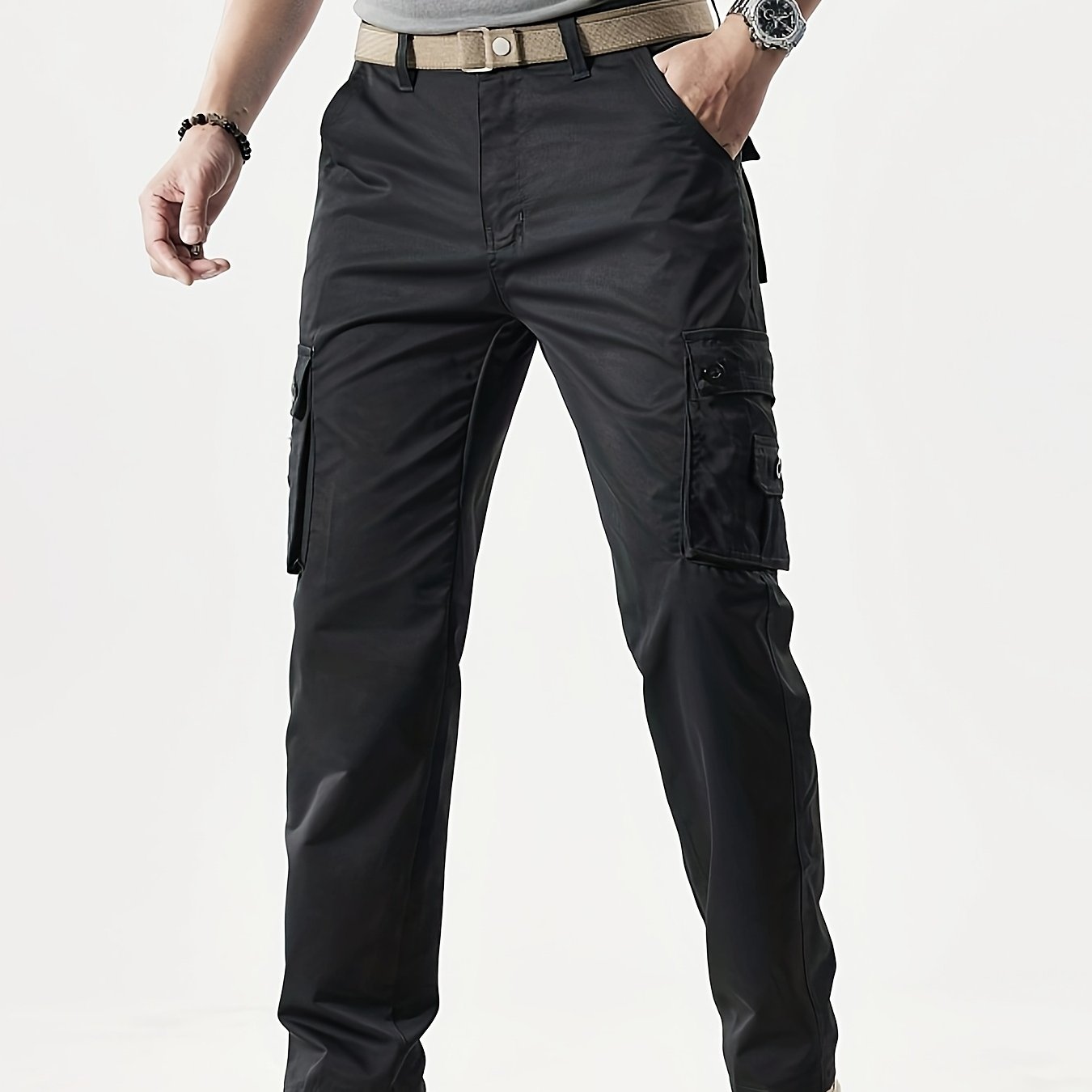 Men's Casual Work Pants, Polyester