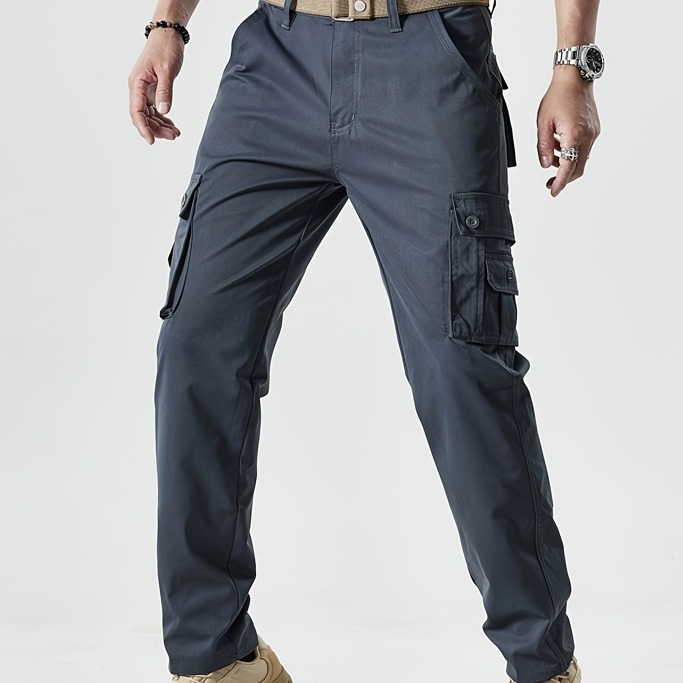 Men's Casual Work Pants, Polyester