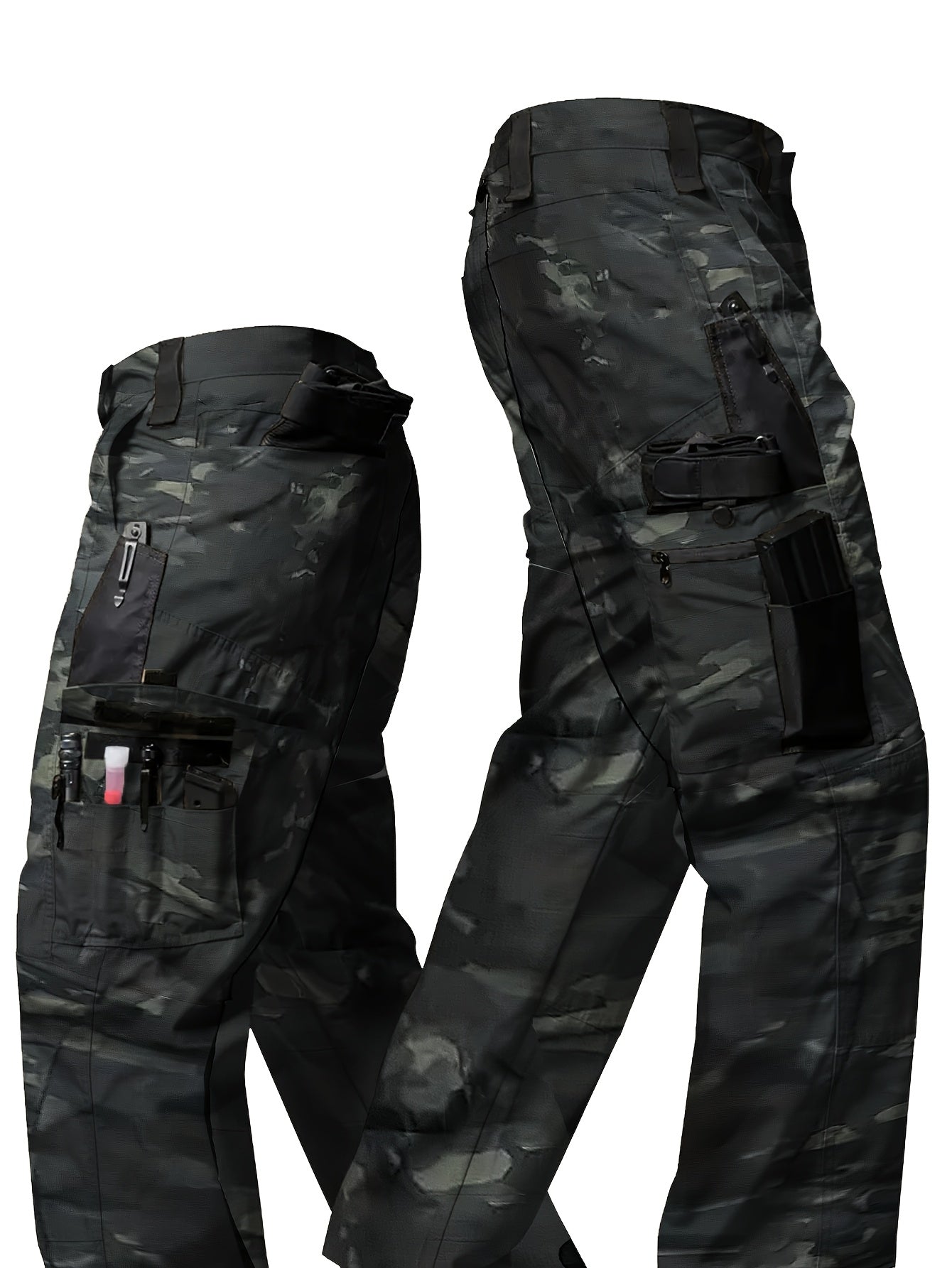 Men's Straight Leg Cargo Pants, Hiking Outdoor