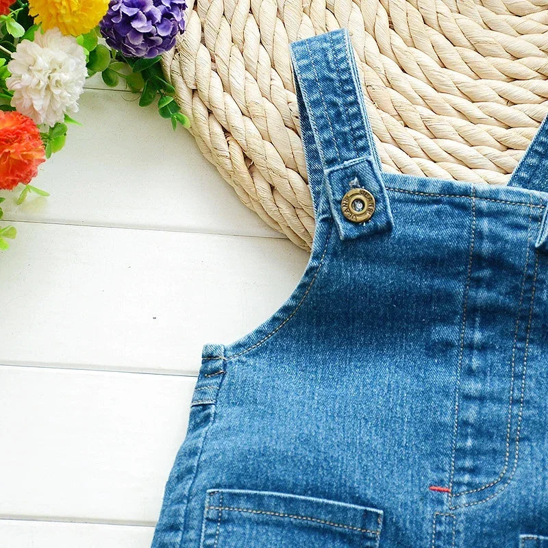 Kids Clothing Jumper Baby Toddler Boys Bib Pants Girls Denim Clothes Overalls Jeans