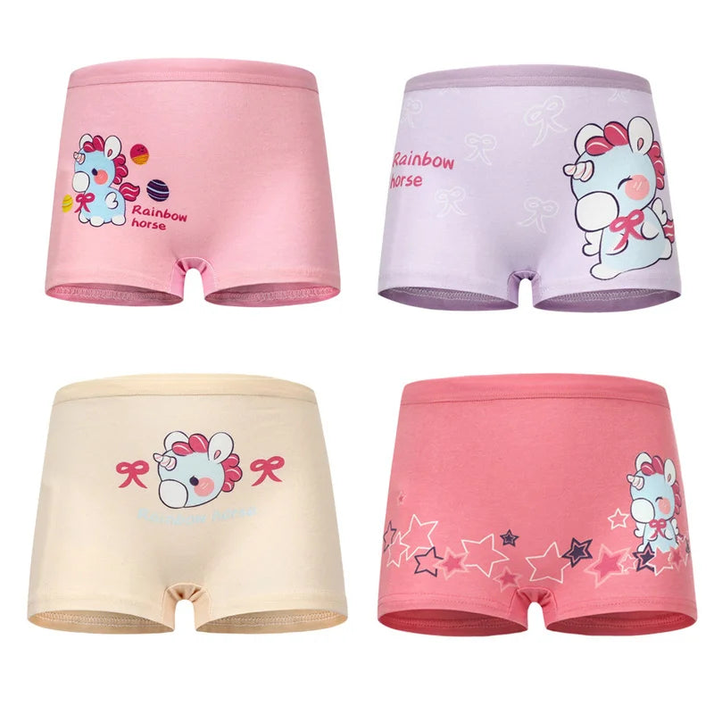12pcs/lot Cotton Baby Girls Panties Cartoon Underwear for Girls Teen Children's Briefs