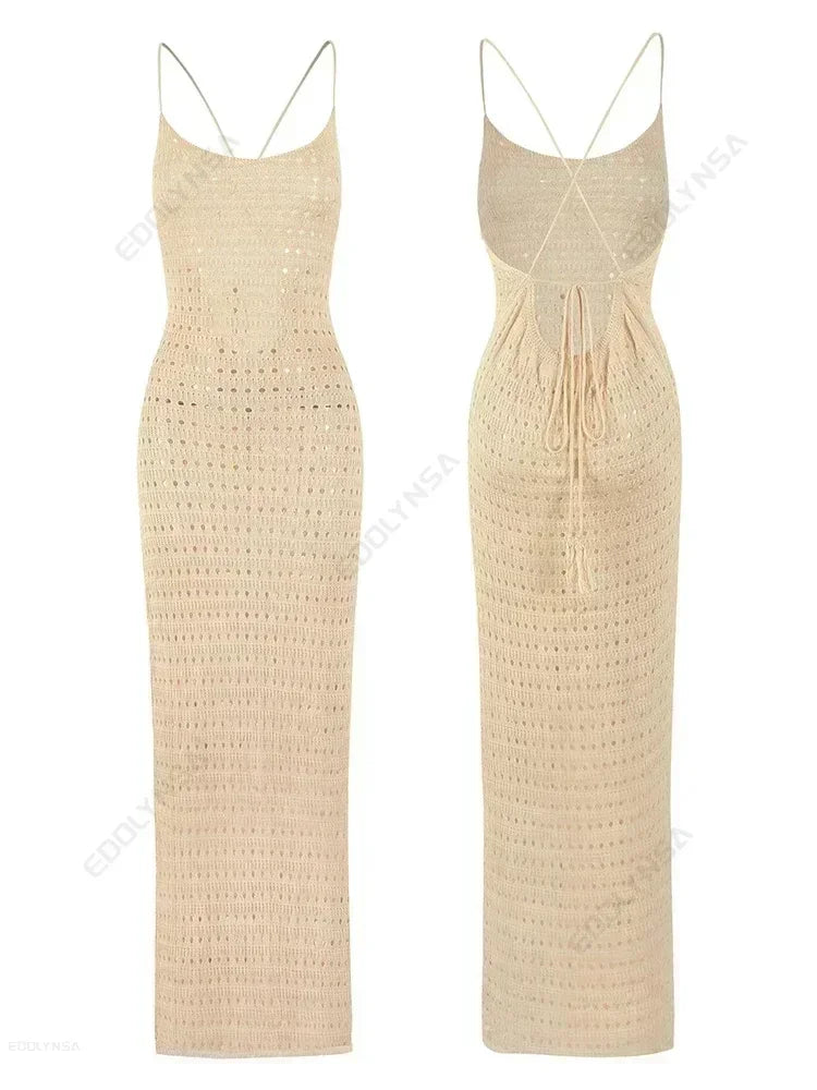 Sexy Knit Spaghetti Strap Bodycon Beach