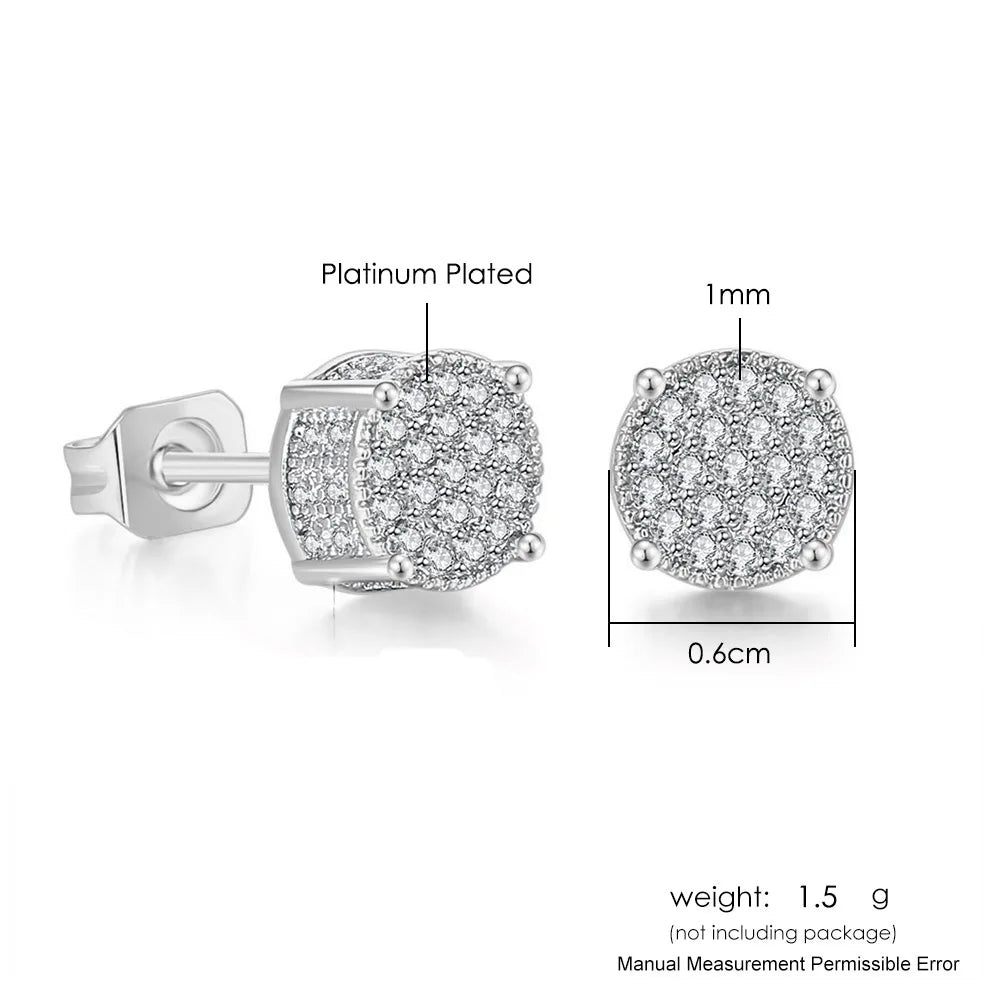 Fashion Hip-hop Ice Studded Earring for Men