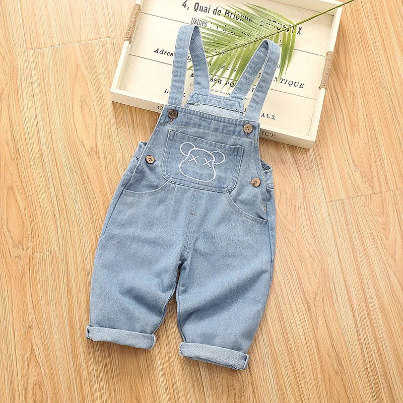 Kids Clothing Jumper Baby Toddler Boys Bib Pants Girls Denim Clothes Overalls Jeans