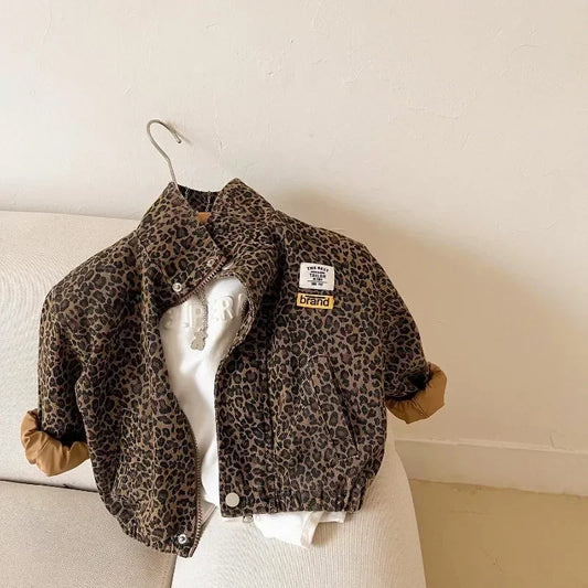 Coat Children Spring Autumn Boy  Coat Leopard Style Girl  Print Jacket