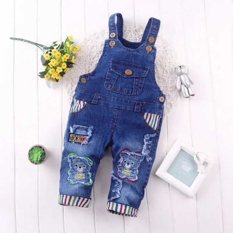 Kids Clothing Jumper Baby Toddler Boys Bib Pants Girls Denim Clothes Overalls Jeans