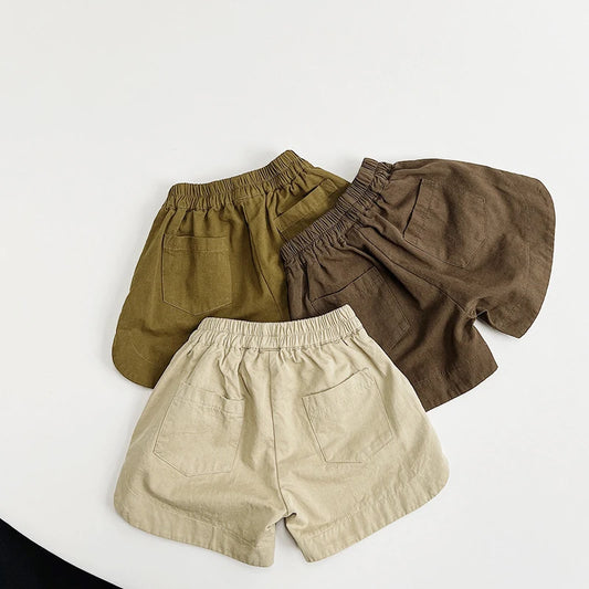 Summer Children Shorts 1-8Y Boys Girls Cotton Short Pants