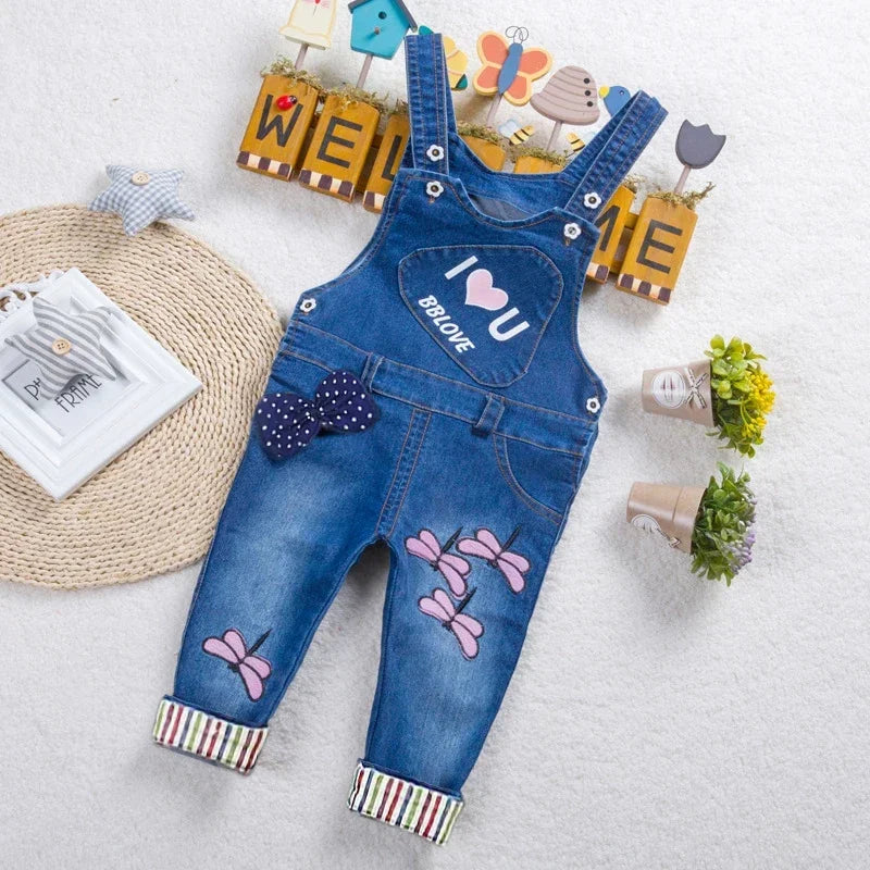 Kids Clothing Jumper Baby Toddler Boys Bib Pants Girls Denim Clothes Overalls Jeans