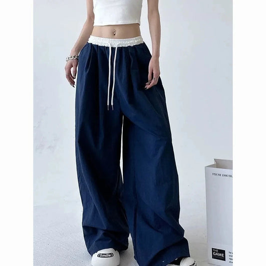 High Street Women's Wide Leg Pants Drawstring