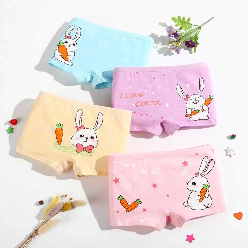 12pcs/lot Cotton Baby Girls Panties Cartoon Underwear for Girls Teen Children's Briefs
