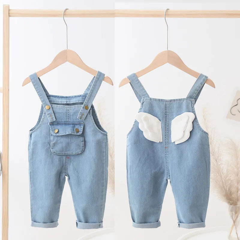 Kids Clothing Jumper Baby Toddler Boys Bib Pants Girls Denim Clothes Overalls Jeans