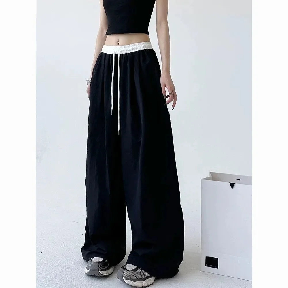 High Street Women's Wide Leg Pants Drawstring