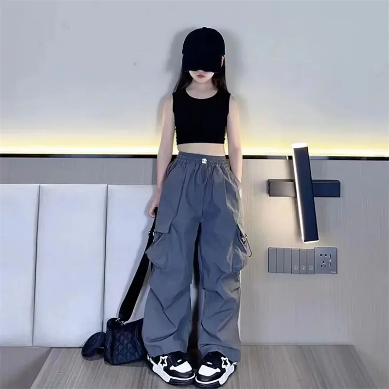 Girls Cargo Pants 5-14 Years Spring Fashion