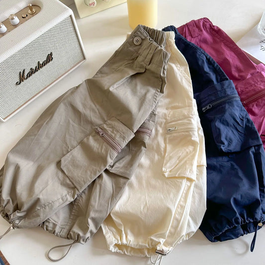 Kids Pants Summer Handsome Cargo Pants for Kids