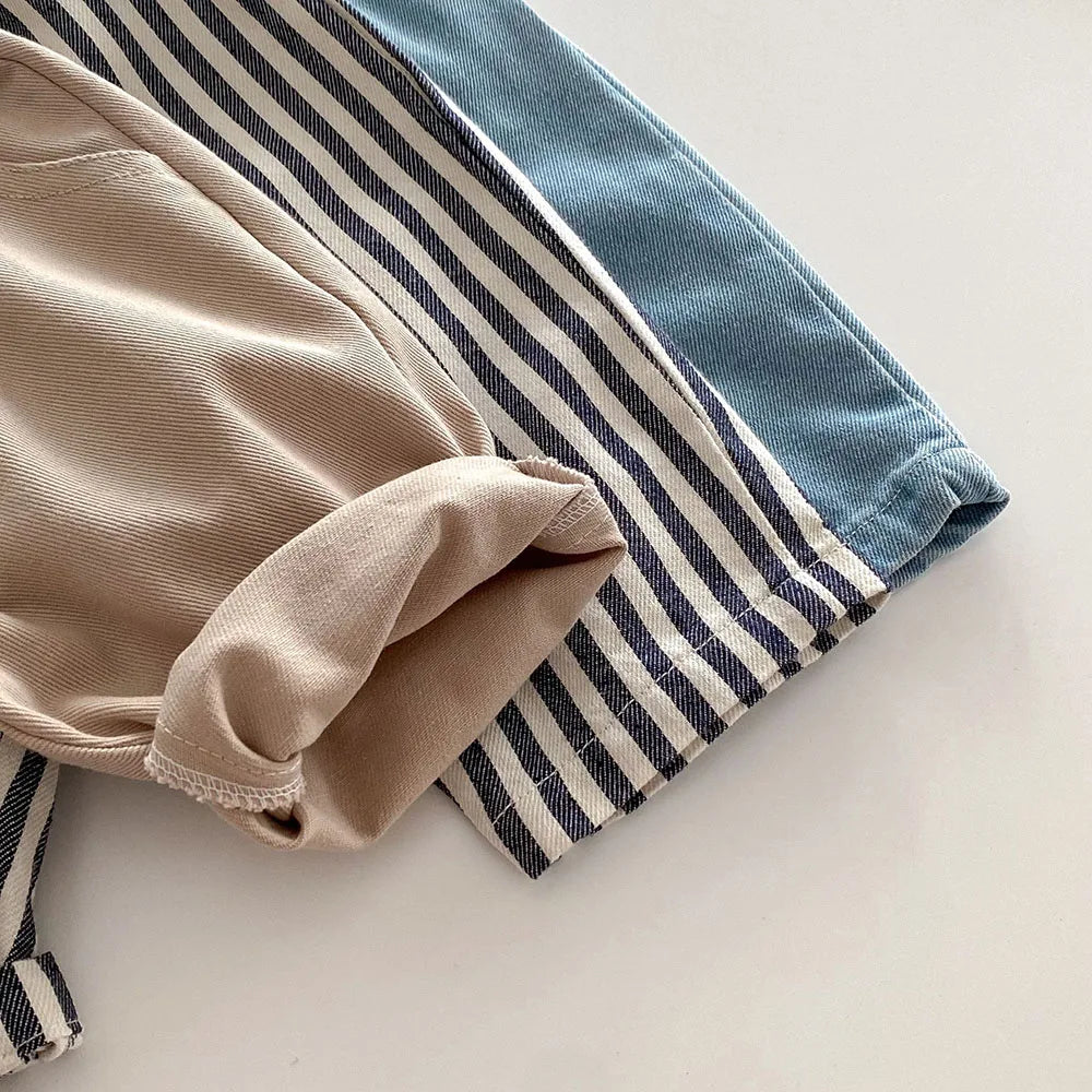 Kids Tapped Casual Striped Pants 0-5T Girls Boys