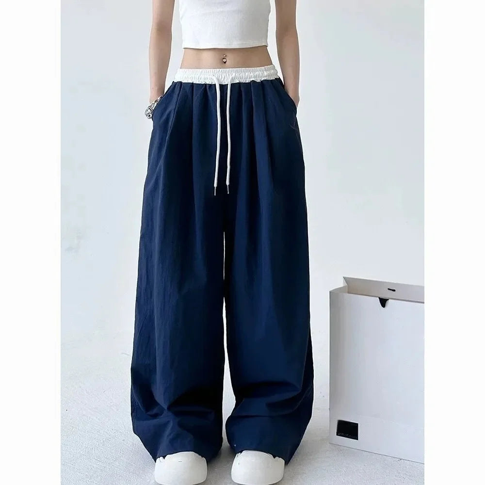 High Street Women's Wide Leg Pants Drawstring