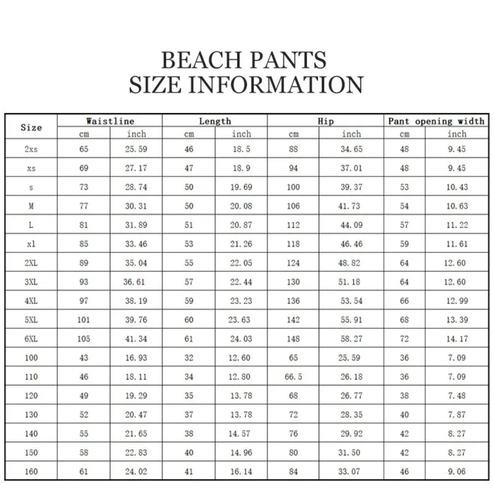 Summer Oversized Casual Men's Drawstring Shorts Quick Dry Hawaii Trunks Coconut Tree
