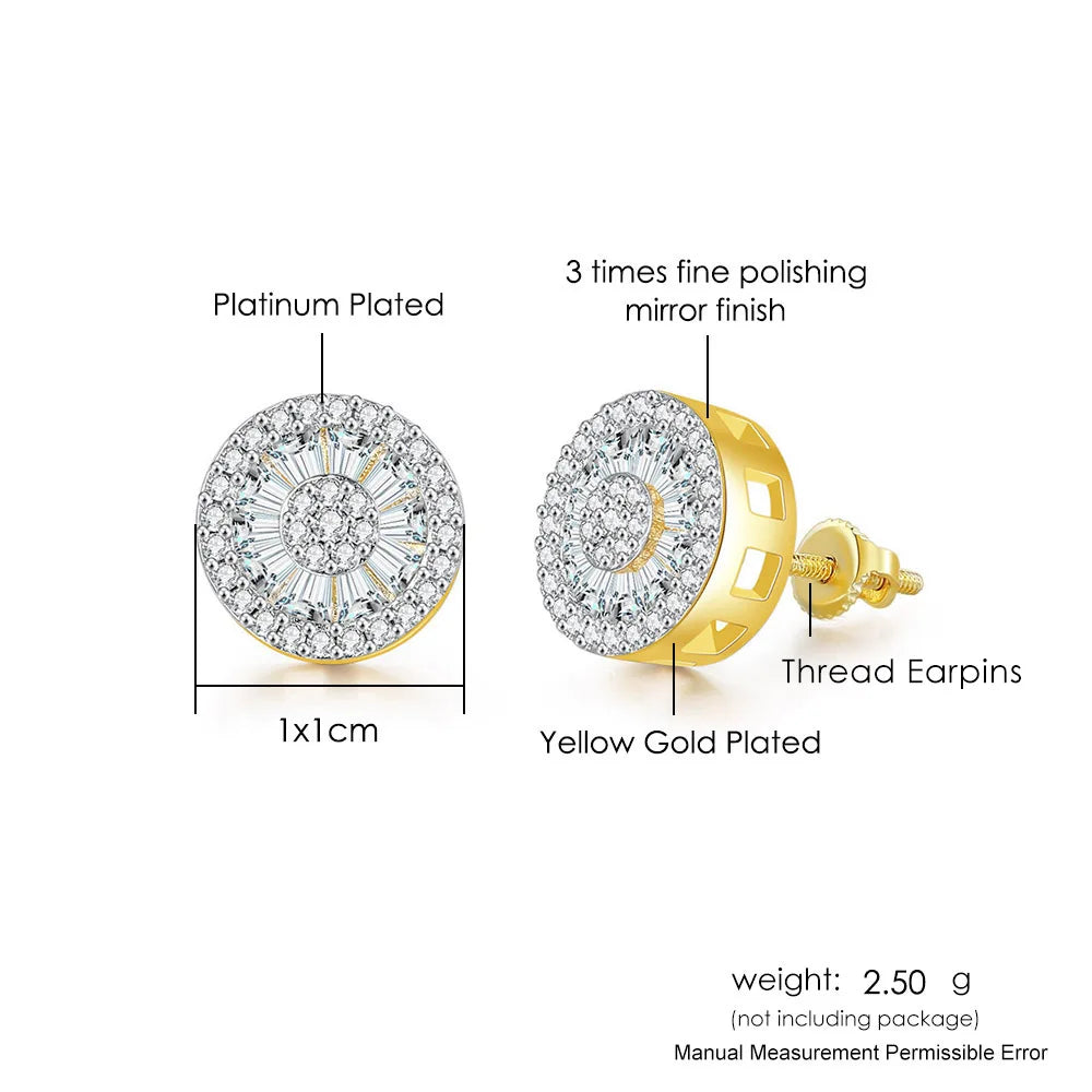 Fashion Hip-hop Ice Studded Earring for Men