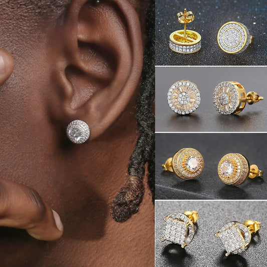 Fashion Hip-hop Ice Studded Earring for Men