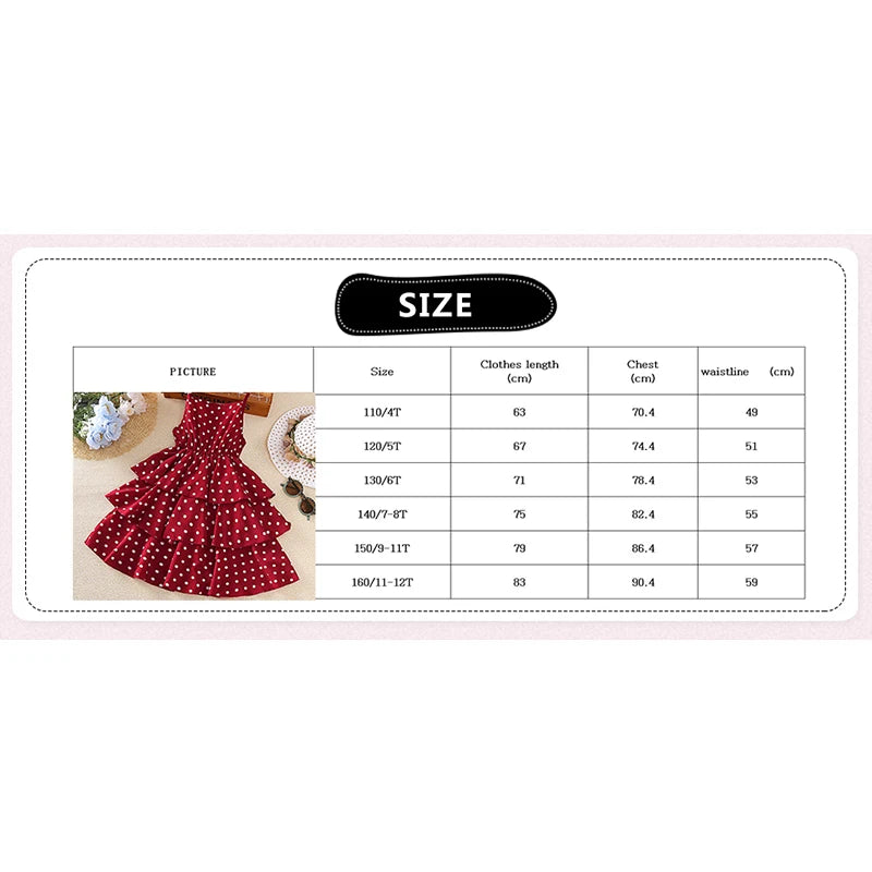 Princess Dress for Kids 4-12 Years Summer