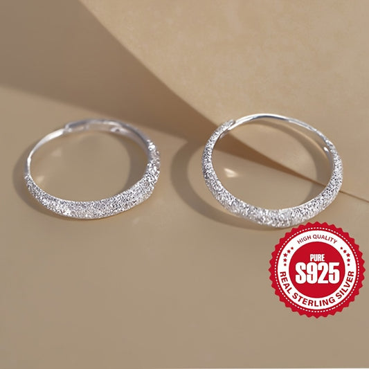 925 Sterling Silver  Ear Cuff Sparkling Earrings Low Allergy