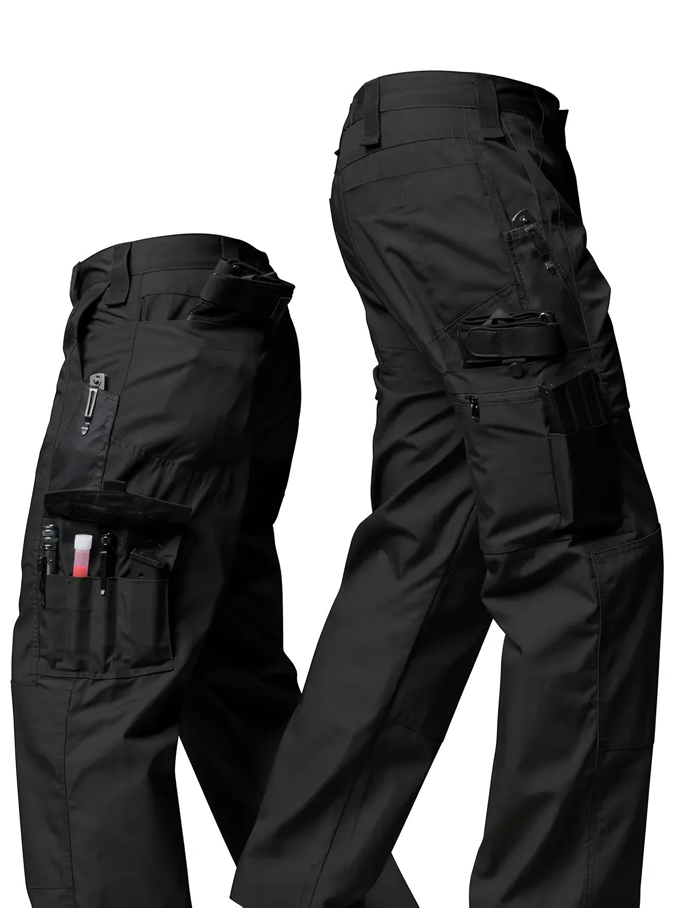 Men's Straight Leg Cargo Pants, Hiking Outdoor